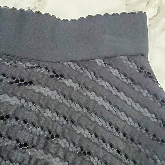 OVS A-Line Stripped Mesh Midi Skirt - Picture 5 of 6